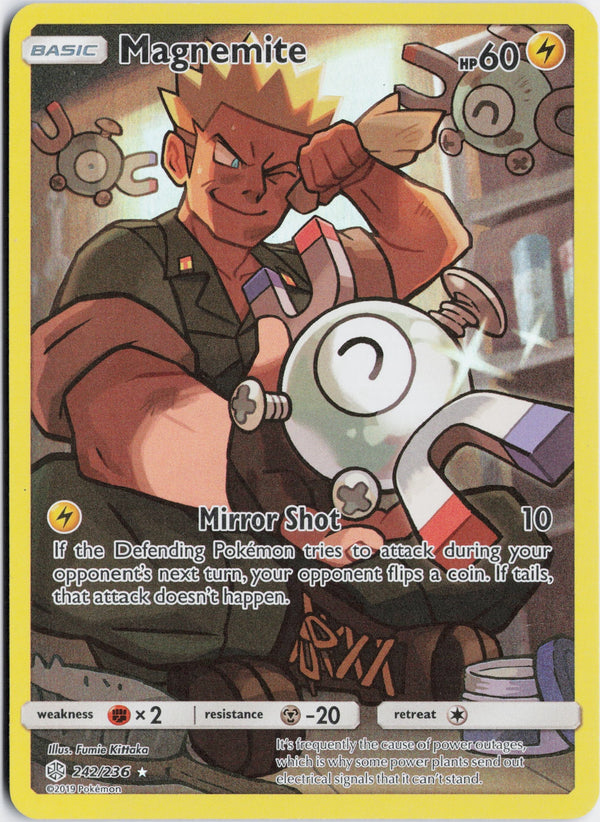Carta Pokémon Magnemite · Cosmic Eclipse #242/236 (NM) — pieza única en Moon's Collectibles México