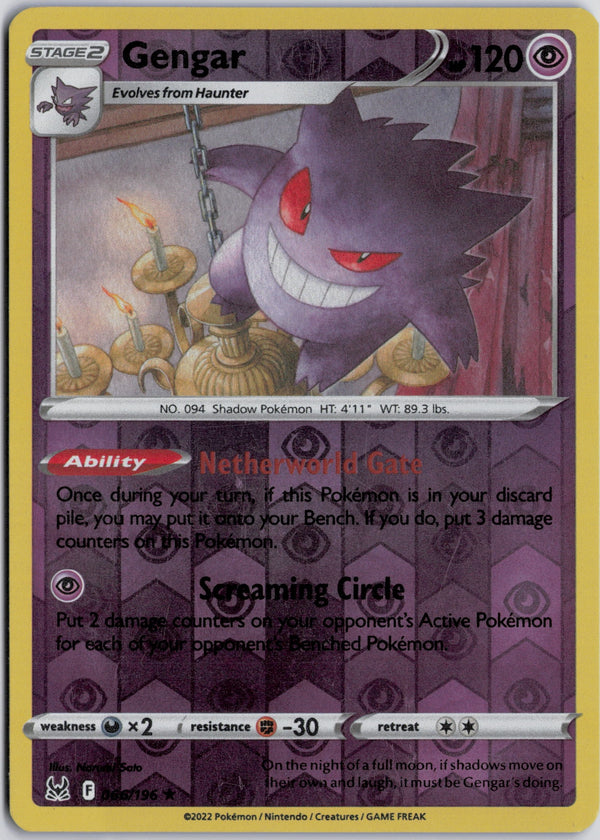 Carta Pokémon Gengar ·  #066/196 (NM) — pieza única en Moon's Collectibles México
