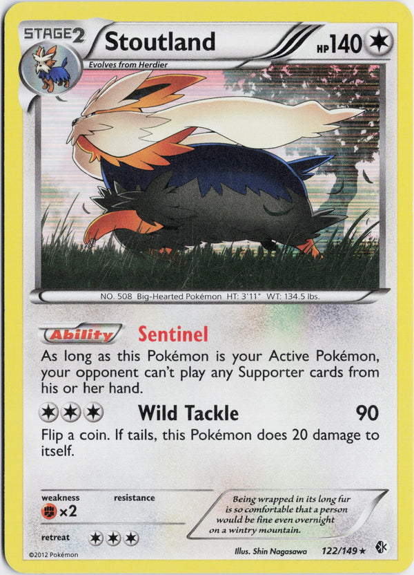 Carta Pokémon Stoutland · Boundaries Crossed #122/149 (LP) — pieza única en Moon's Collectibles México