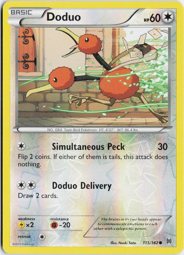 Carta Pokémon Doduo · BREAKthrough #115/162 (NM) — pieza única en Moon's Collectibles México