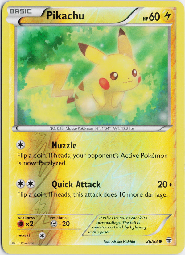 Carta Pokémon Pikachu · Generations #26/83 (NM) — pieza única en Moon's Collectibles México