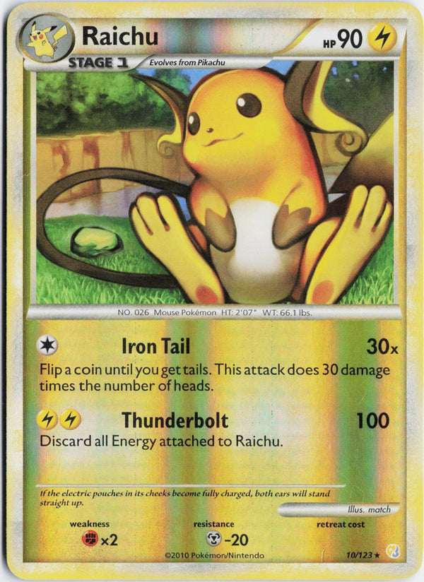 Carta Pokémon Raichu · HGSS Trainer Kit Raichu #30/30 (HP) — pieza única en Moon's Collectibles México