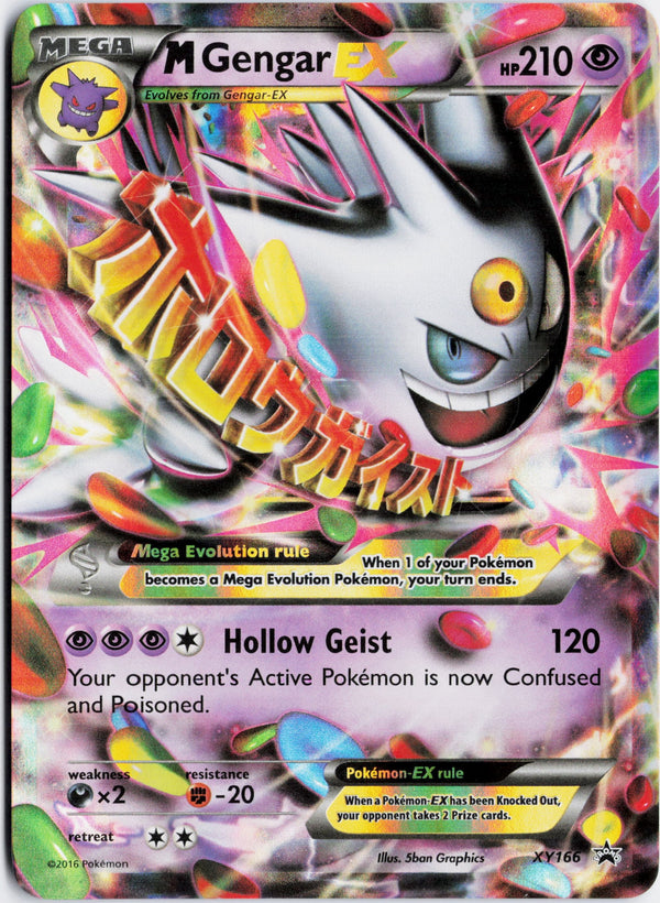 Carta Pokémon M Gengar-EX · XY Black Star Promos #XY166 (LP) — pieza única en Moon's Collectibles México