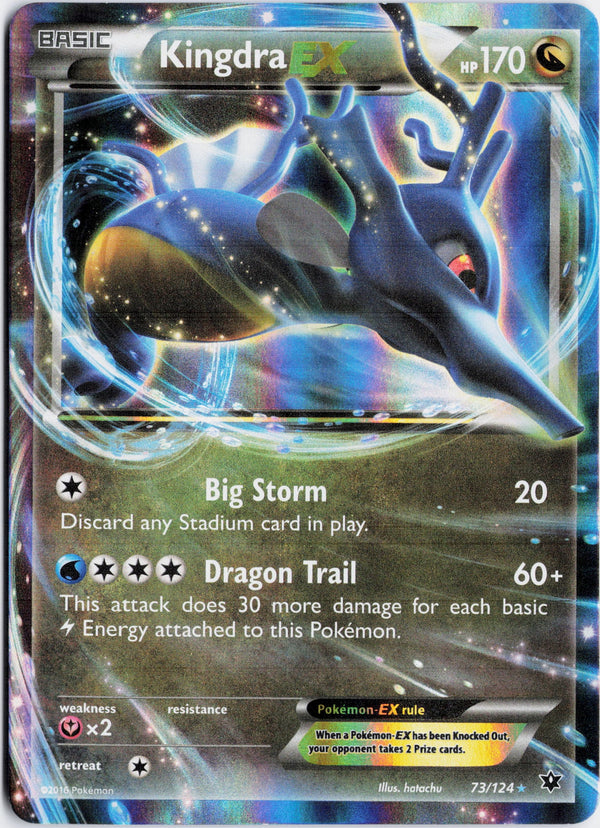 Carta Pokémon Kingdra-EX · Fates Collide #73/124 (LP) — pieza única en Moon's Collectibles México