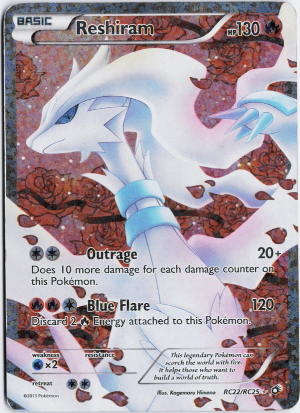 Carta Pokémon Reshiram · Legendary Treasures #RC22/RC25 (MP) — pieza única en Moon's Collectibles México