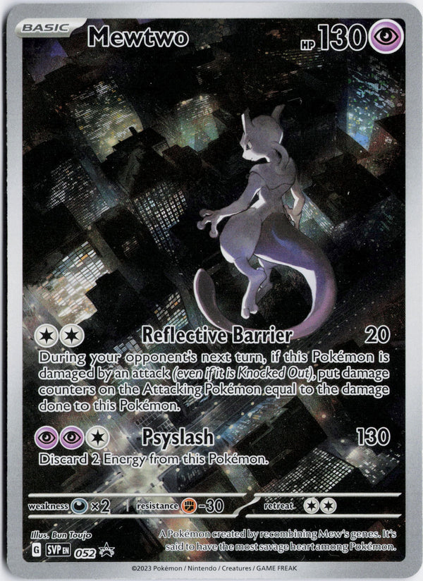Carta Pokémon Mewtwo · Scarlet & Violet Black Star Promos #052 (NM) — pieza única en Moon's Collectibles México