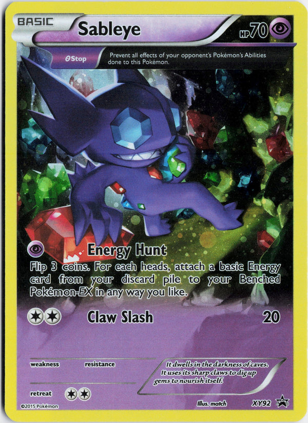 Carta Pokémon Sableye · XY Black Star Promos #XY92 (NM) — pieza única en Moon's Collectibles México