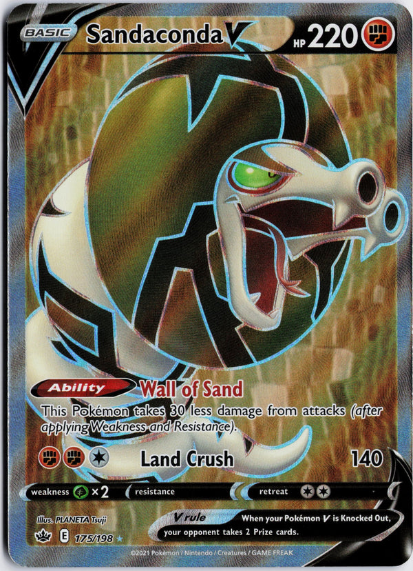 Carta Pokémon Sandaconda V · Chilling Reign #175/198 (NM) — pieza única en Moon's Collectibles México