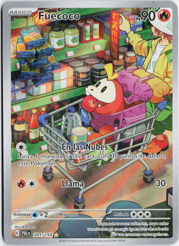 Carta Pokémon Fuecoco · Paldea Evolved #201/193 (NM) — pieza única en Moon's Collectibles México