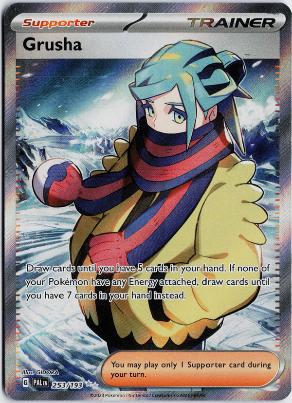 Carta Pokémon Grusha · Paldea Evolved #253/193 (NM) — pieza única en Moon's Collectibles México