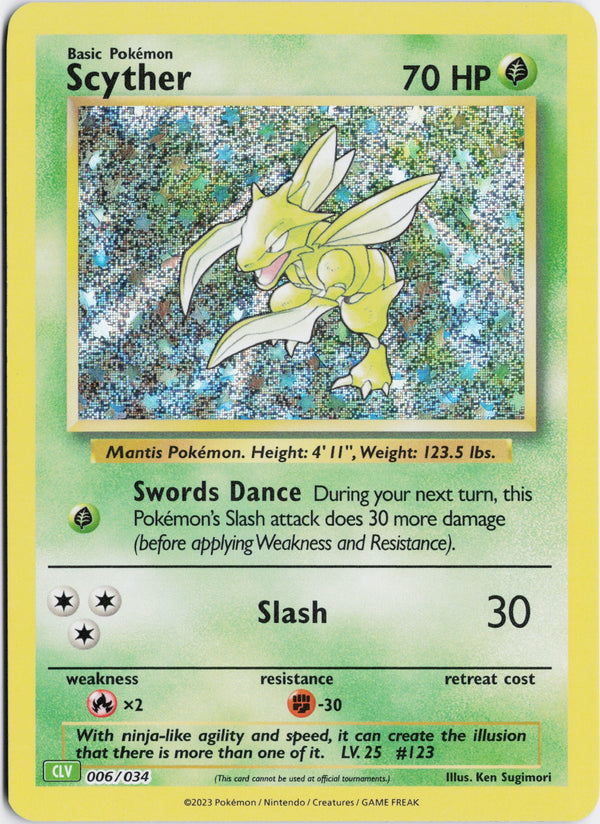 Carta Pokémon Scyther · Pokémon TCG Classic - Venusaur #006/034 (NM) — pieza única en Moon's Collectibles México