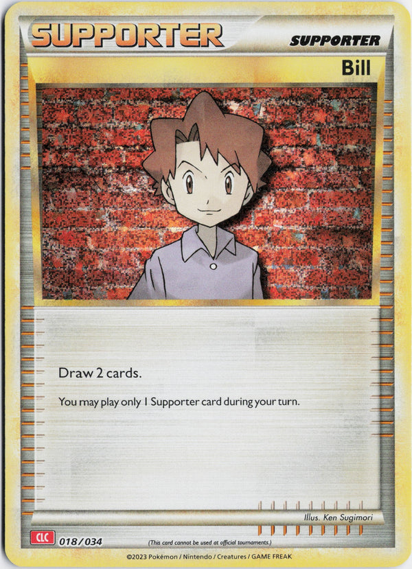 Carta Pokémon Bill · Pokémon TCG Classic - Charizard #018/034 (NM) — pieza única en Moon's Collectibles México
