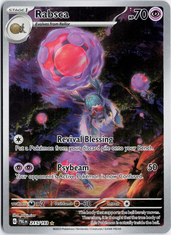 Carta Pokémon Rabsca · Paldea Evolved #215/193 (NM) — pieza única en Moon's Collectibles México