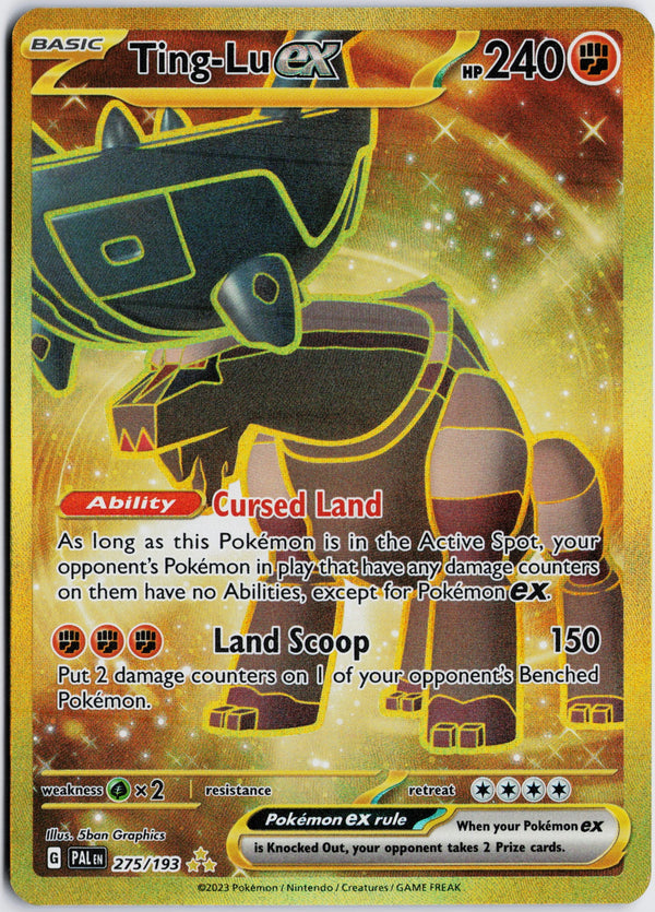Carta Pokémon Ting-Lu ex · Paldea Evolved #275/193 (NM) — pieza única en Moon's Collectibles México