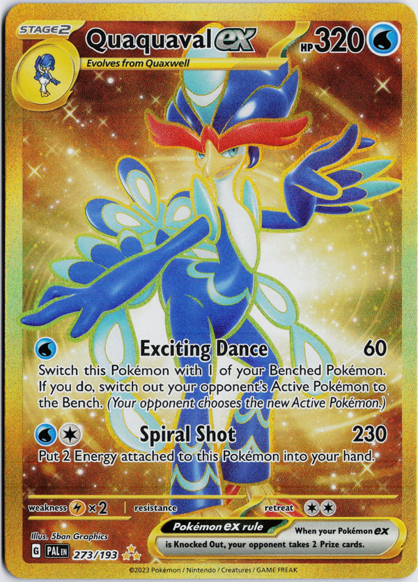 Carta Pokémon Quaquaval ex · Paldea Evolved #273/193 (NM) — pieza única en Moon's Collectibles México