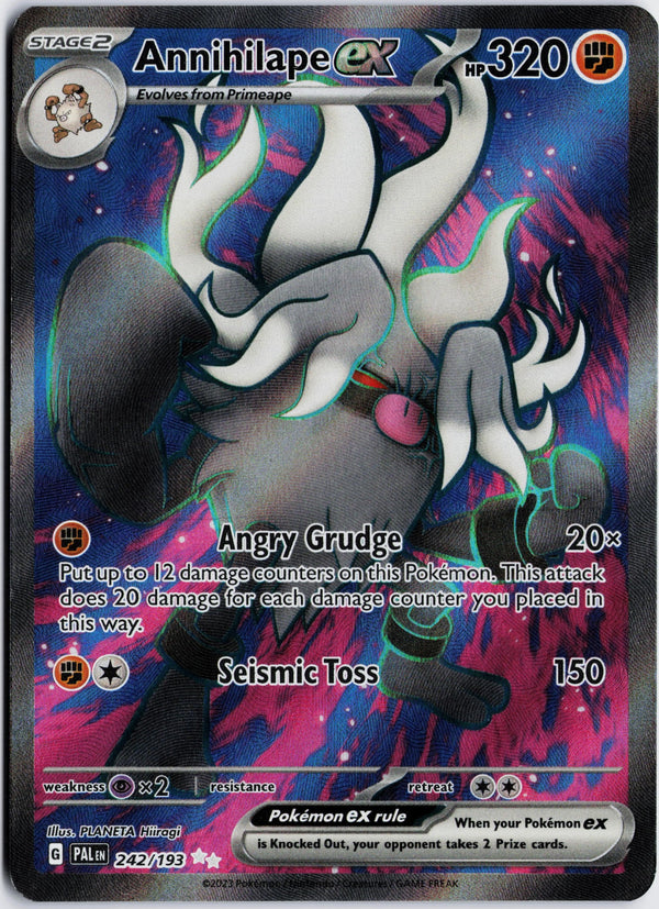 Carta Pokémon Annihilape ex · Paldea Evolved #242/193 (NM) — pieza única en Moon's Collectibles México