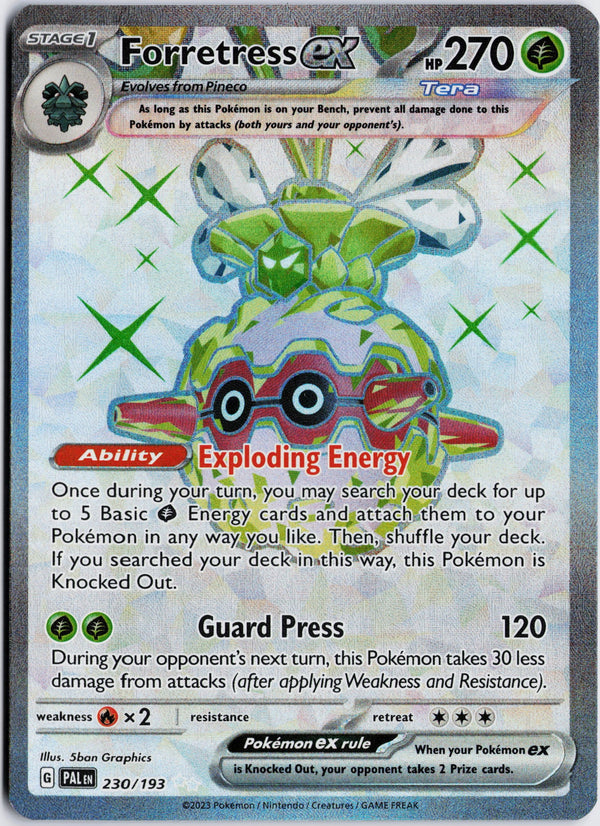 Carta Pokémon Forretress ex · Paldea Evolved #230/193 (NM) — pieza única en Moon's Collectibles México