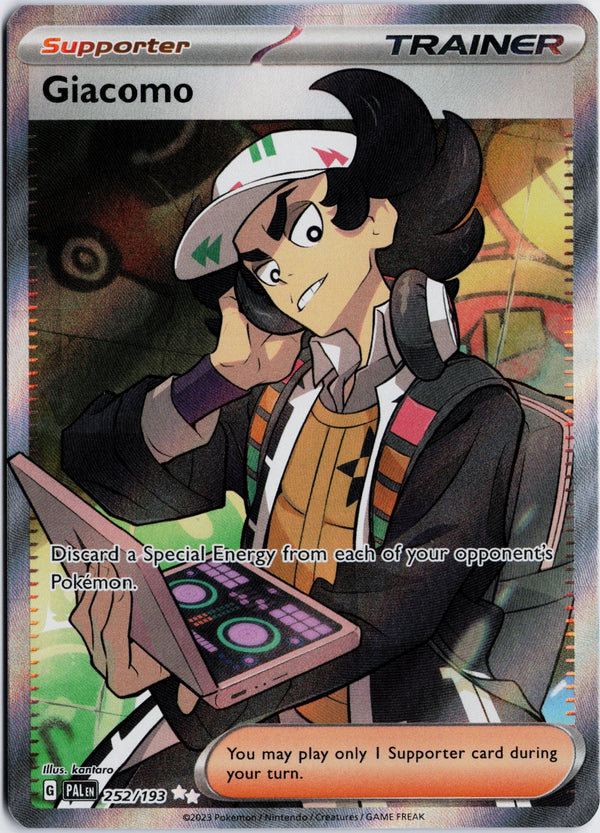 Carta Pokémon Giacomo · Paldea Evolved #252/193 (NM) — pieza única en Moon's Collectibles México