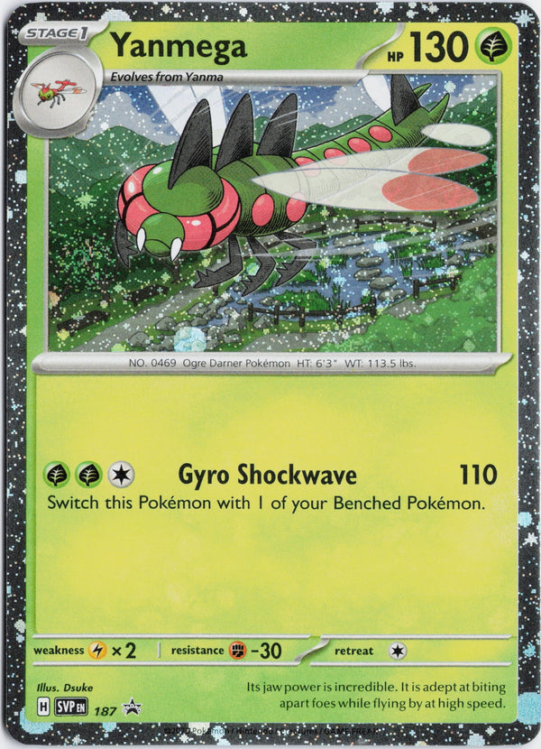 Carta Pokémon Yanmega · Scarlet & Violet Black Star Promos #187 (NM) — pieza única en Moon's Collectibles México