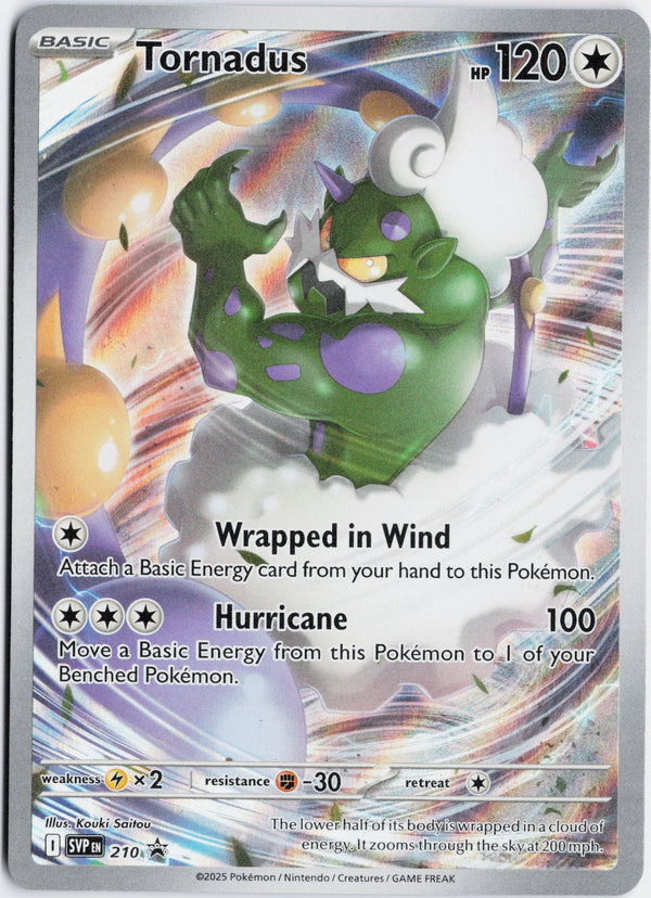 Carta Pokémon Tornadus · Scarlet & Violet Black Star Promos #210 (NM) — pieza única en Moon's Collectibles México