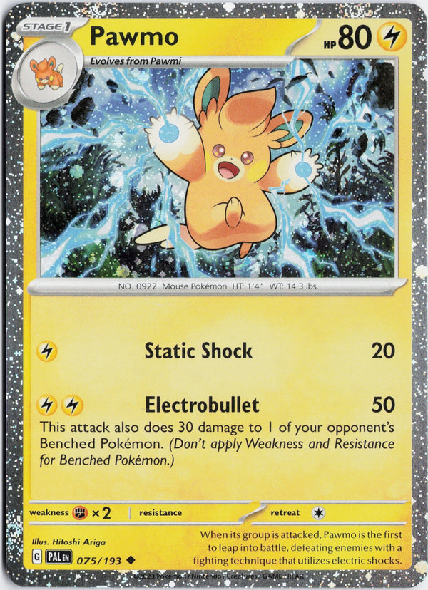Carta Pokémon Pawmo · Paldea Evolved #075/193 (NM) — pieza única en Moon's Collectibles México