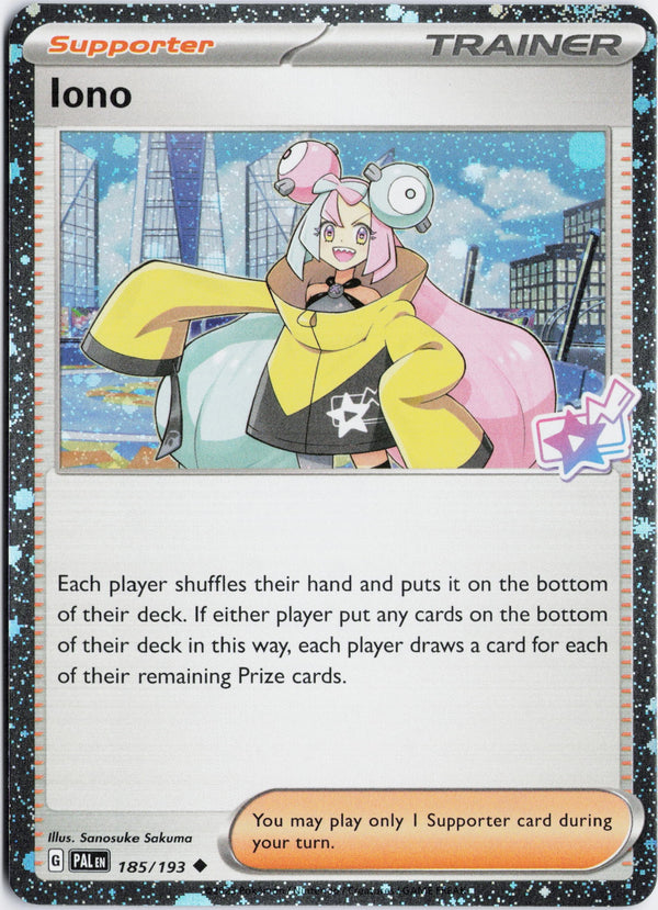 Carta Pokémon Iono · Paldea Evolved #185/193 (NM) — pieza única en Moon's Collectibles México