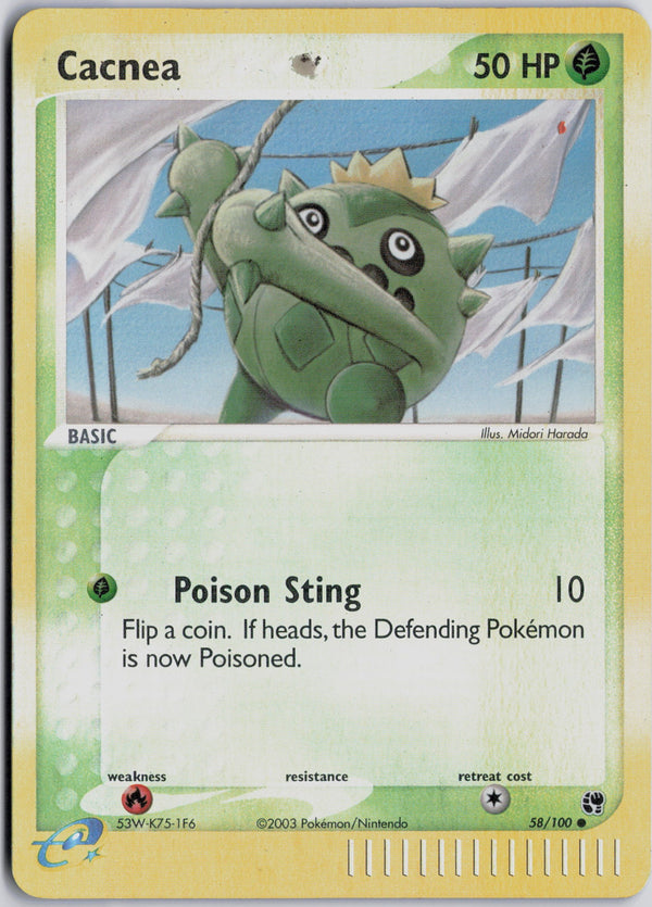 Carta Pokémon Cacnea · Sandstorm #58/100 (NM) — pieza única en Moon's Collectibles México