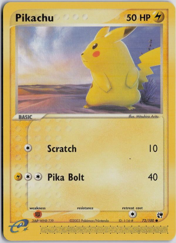 Carta Pokémon Pikachu · Sandstorm #72/100 (NM) — pieza única en Moon's Collectibles México