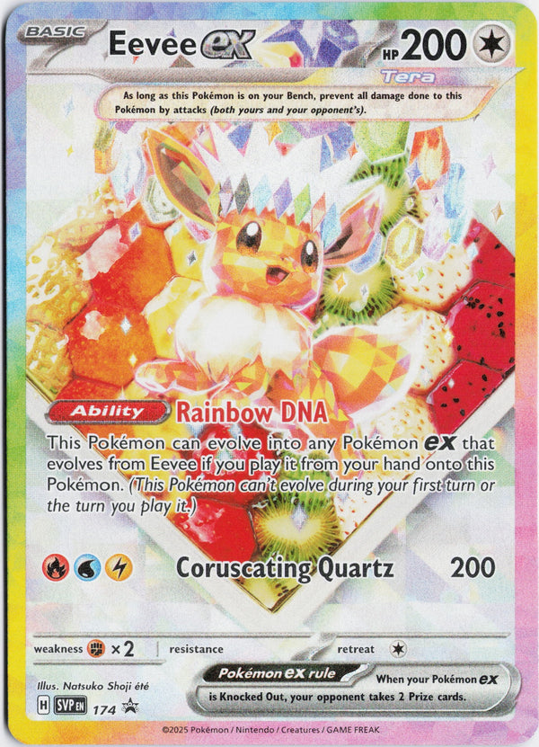 Carta Pokémon Eevee ex · Scarlet & Violet Black Star Promos #174 (NM) — pieza única en Moon's Collectibles México