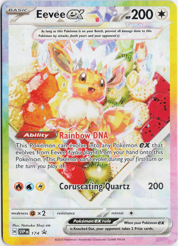 Carta Pokémon Eevee ex · Scarlet & Violet Black Star Promos #174 (NM) — pieza única en Moon's Collectibles México