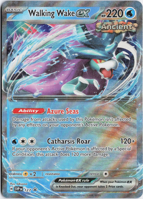Carta Pokémon Walking Wake ex · Scarlet & Violet Black Star Promos #127 (NM) — pieza única en Moon's Collectibles México