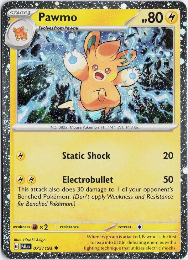 Carta Pokémon Pawmo · Paldea Evolved #075/193 (NM) — pieza única en Moon's Collectibles México