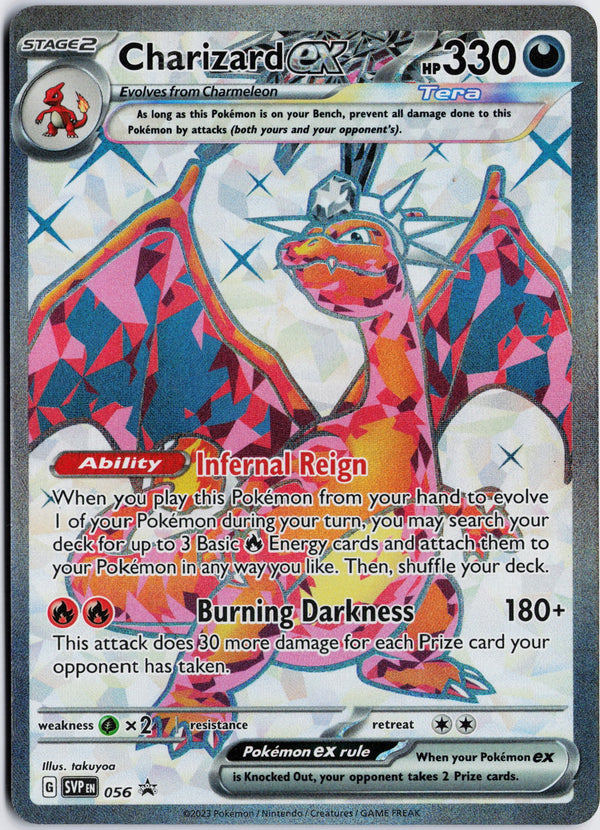 Carta Pokémon Charizard ex · Scarlet & Violet Black Star Promos #056 (NM) — pieza única en Moon's Collectibles México