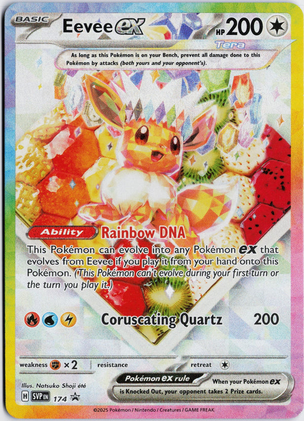 Carta Pokémon Eevee ex · Scarlet & Violet Black Star Promos #174 (NM) — pieza única en Moon's Collectibles México