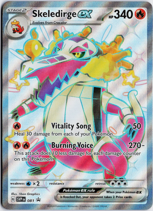 Carta Pokémon Skeledirge ex · Scarlet & Violet Black Star Promos #081 (NM) — pieza única en Moon's Collectibles México
