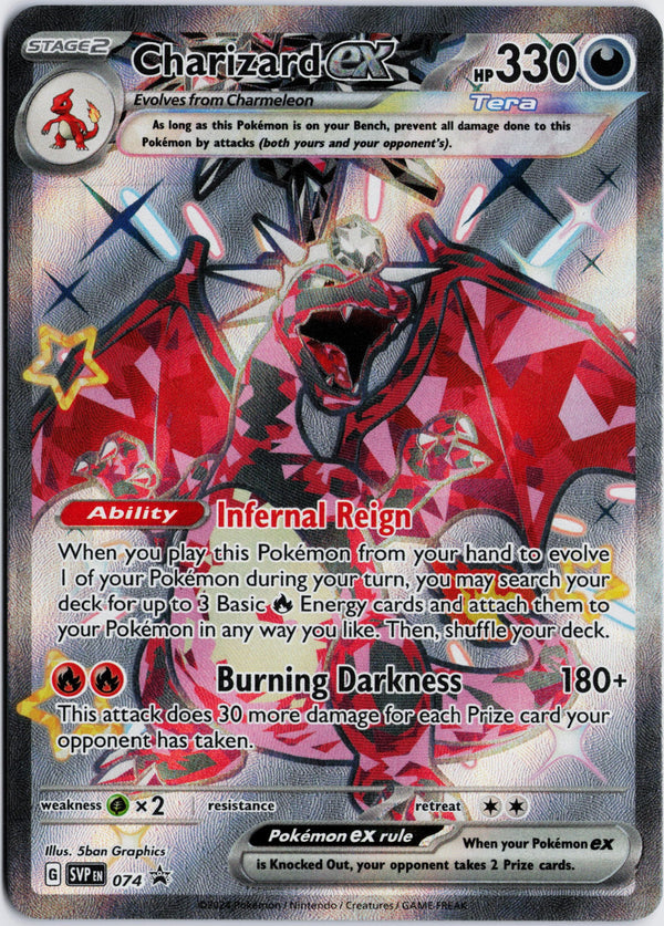 Carta Pokémon Charizard ex · Scarlet & Violet Black Star Promos #074 (NM) — pieza única en Moon's Collectibles México