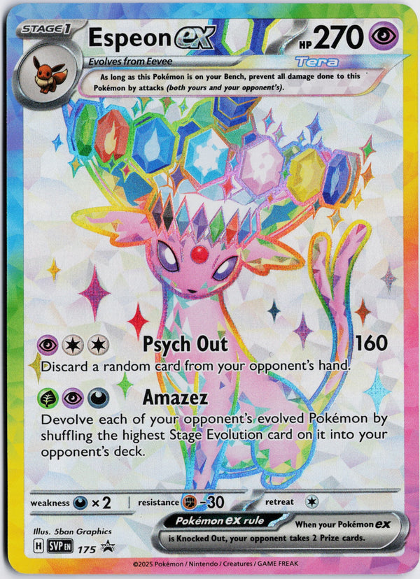Carta Pokémon Espeon ex · Scarlet & Violet Black Star Promos #175 (NM) — pieza única en Moon's Collectibles México