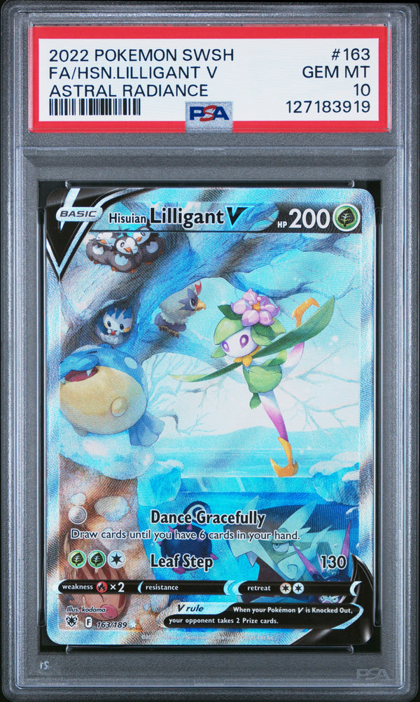 Carta Pokémon Hisuian Lilligant V · Astral Radiance #163/189 (PSA 10) — pieza única en Moon's Collectibles México