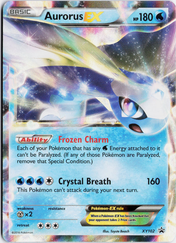 Carta Pokémon Aurorus-EX · XY Black Star Promos #XY102 (MP) — pieza única en Moon's Collectibles México