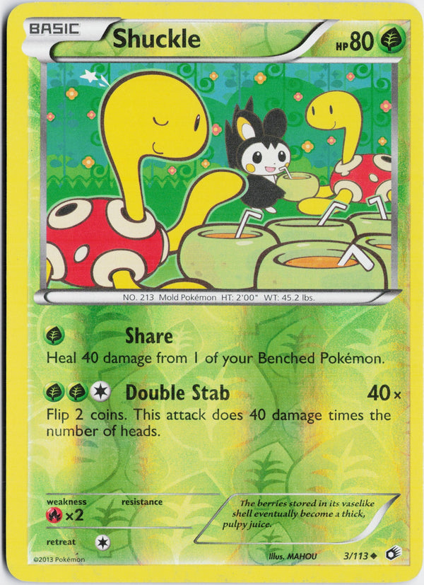 Escaneo HD del frente de Shuckle · Legendary Treasures #3/113 en condición LP