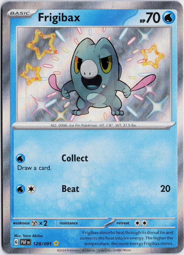 Carta Pokémon Frigibax · Paldean Fates #128/091 (NM) — pieza única en Moon's Collectibles México