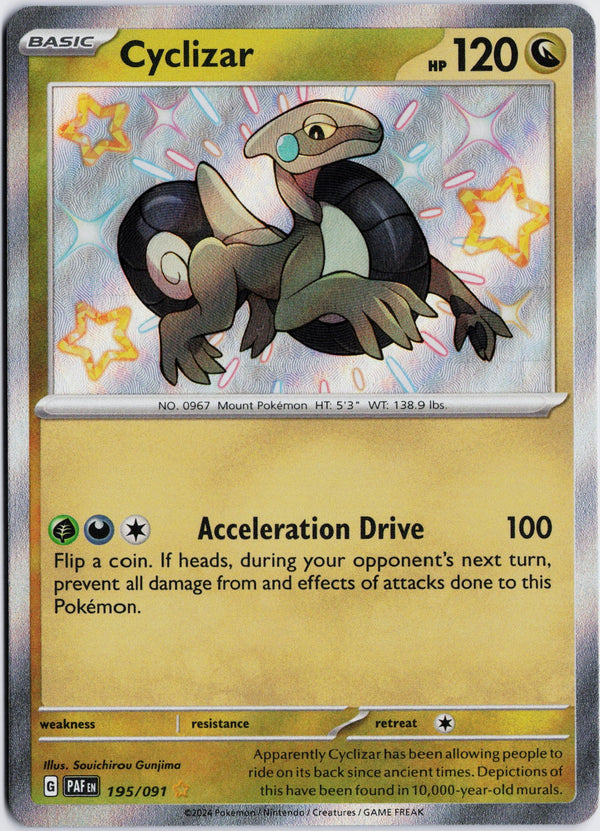 Carta Pokémon Cyclizar · Paldean Fates #195/091 (NM) — pieza única en Moon's Collectibles México