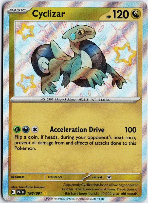Carta Pokémon Cyclizar · Paldean Fates #195/091 (NM) — pieza única en Moon's Collectibles México