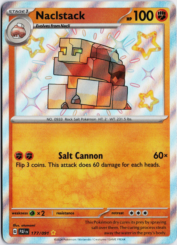 Carta Pokémon Naclstack · Paldean Fates #177/091 (NM) — pieza única en Moon's Collectibles México