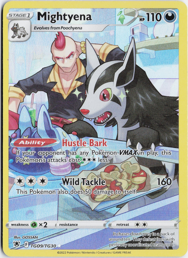 Carta Pokémon Mightyena · Astral Radiance Trainer Gallery #TG09/TG30 (NM) — pieza única en Moon's Collectibles México