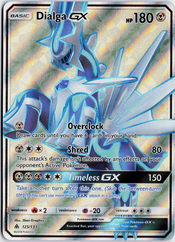 Carta Pokémon Dialga-GX · Forbidden Light #125/131 (NM) — pieza única en Moon's Collectibles México