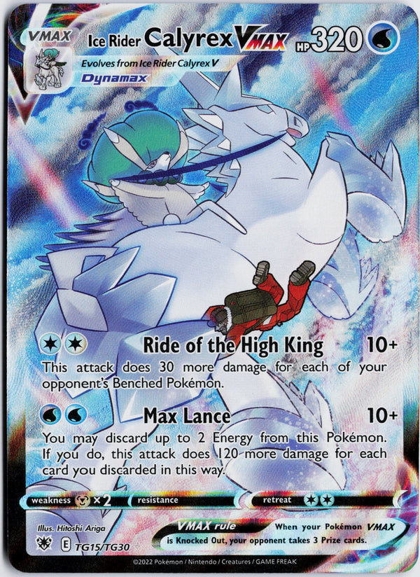 Carta Pokémon Ice Rider Calyrex VMAX · Astral Radiance Trainer Gallery #TG15/TG30 (NM) — pieza única en Moon's Collectibles México