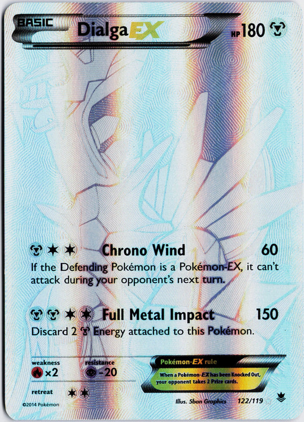 Carta Pokémon Dialga-EX · Phantom Forces #122/119 (LP) — pieza única en Moon's Collectibles México