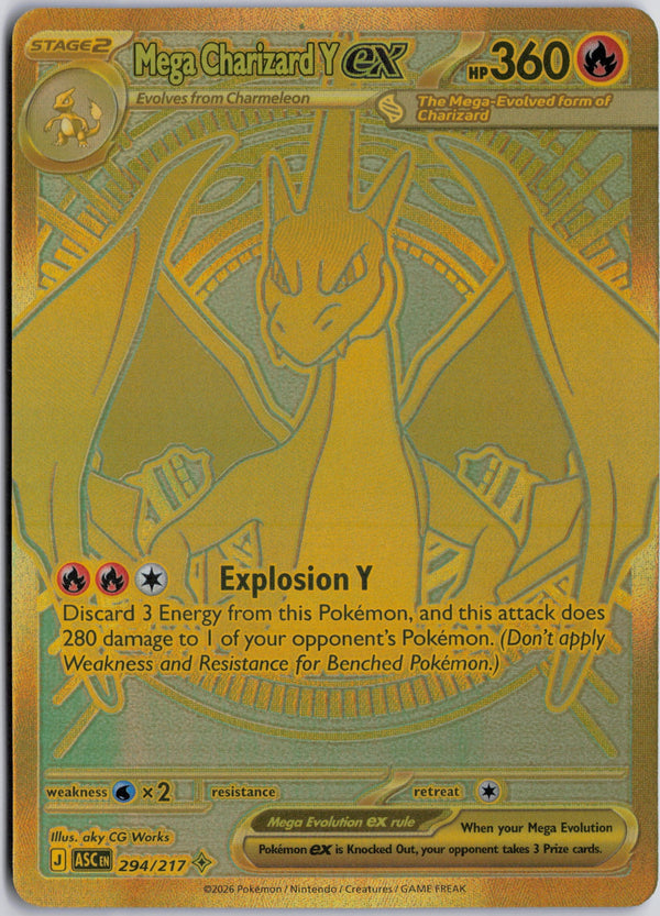 Carta Pokémon Mega Charizard Y ex · Ascended Heroes #294/217 (NM) — pieza única en Moon's Collectibles México