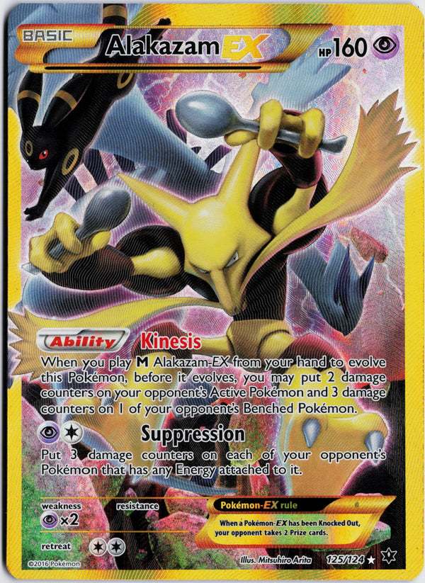 Carta Pokémon Alakazam-EX · Fates Collide #125/124 (MP) — pieza única en Moon's Collectibles México